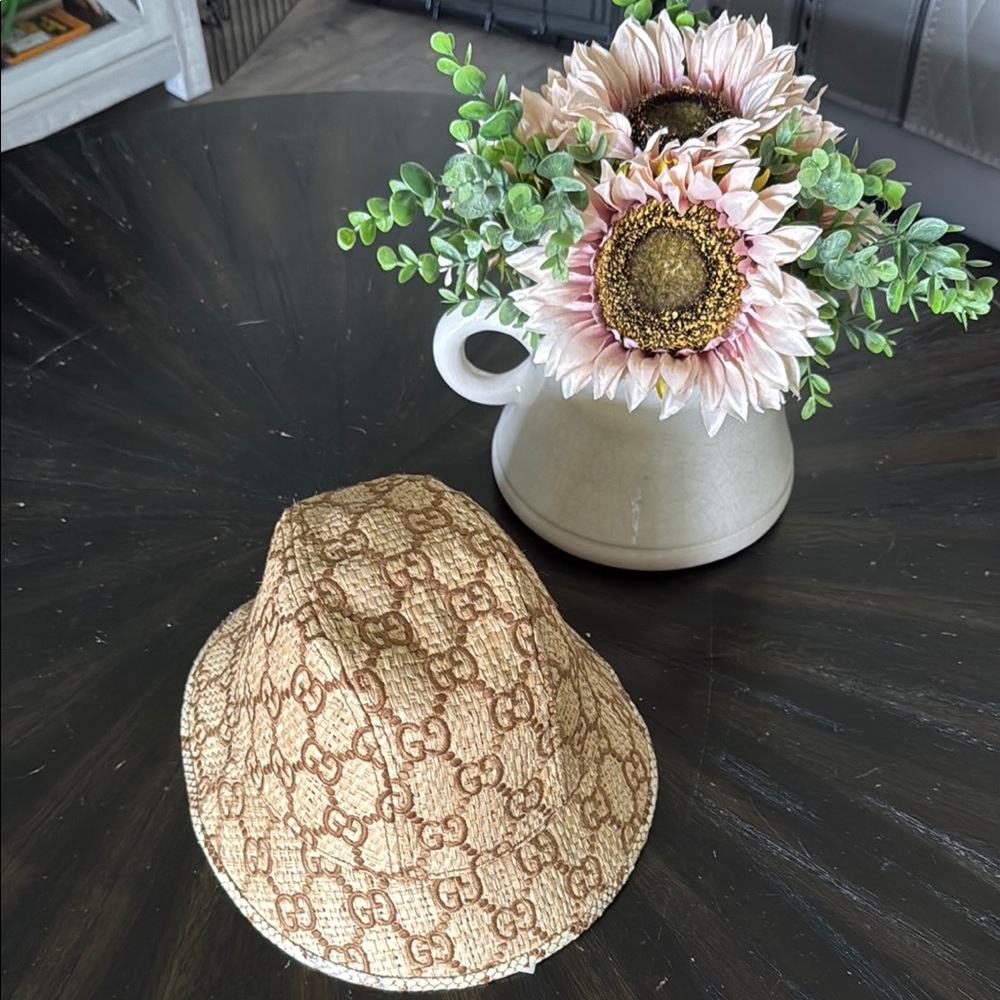 Gucci Tan Monogram Bucket Hat